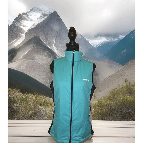 NWT! Columbia Women's Endless Trail Running Vest Aqua Blue Size Medium $110 - Picture 1 of 10